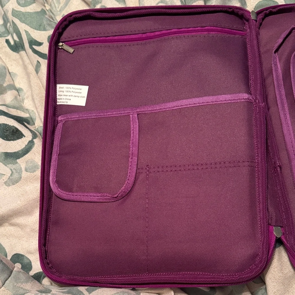 Purple Zigzag Patterned Bag